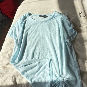 INC Women's Soft Sky Blue Short Sleeve Tee